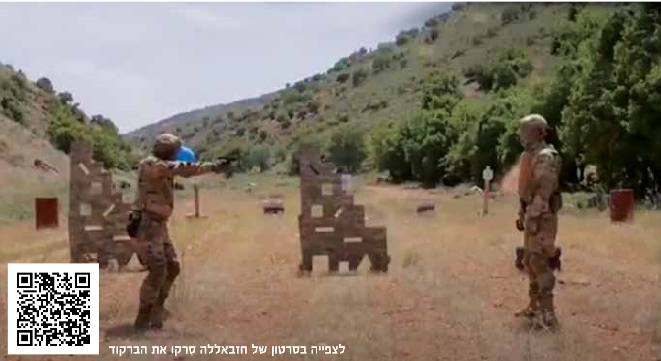 אימון ירי של חזבאללה במטרה עם מיגון גוף. ההבדלים בין האמצעים שבהם מצויד כל צד הם זניחים ביחס למיומנות הלוחמים