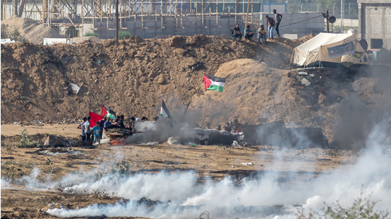 הפגנות יום שישי מול גדר המערכת, שכונת אל בֻריג', 2018